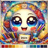 Happy New Year 2024 Coloring Game